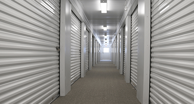 A-Plus Super Storage climate-controlled hallway