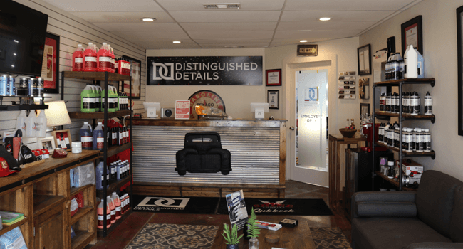 Interior of Distinguished Details  storefront at 130th & University
