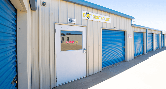 Exterior of dust controlled self storage