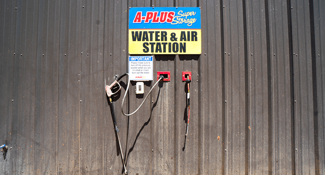 Free water and air at our dump station for RV and boats