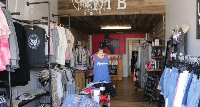 Interior of Texas Two storefront at 130th & University